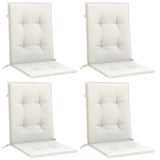 VidaXL Stuhlkissen 4 Stück niedrige Rückenlehne 100x50x4 cm Stoff gemischt creme