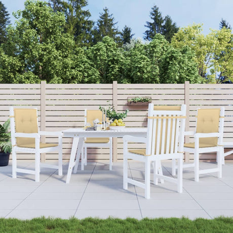 Vidaxx Stuhlkissen 4 Stück niedrige Rückenlehne 100x50x4 cm Stoff beige gemischt