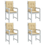 Vidaxx Stuhlkissen 4 Stück niedrige Rückenlehne 100x50x4 cm Stoff beige gemischt