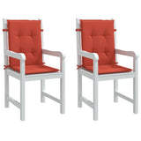 Vidaxx Stuhlkissen 2 Stück niedrige Rückenlehne 100x50x4 cm Stoff rot gemischt