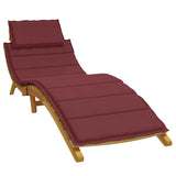 Vidaxx Liegekissen 186x58x4 cm Stoff, weinrot gemischt