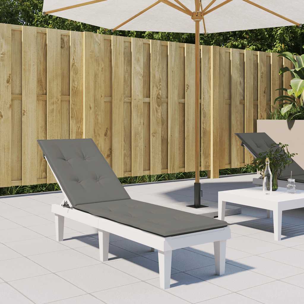 Vidaxx Terrassenstuhlauflage (75+105) x 50 x 4 cm Stoff dunkelgrau meliert