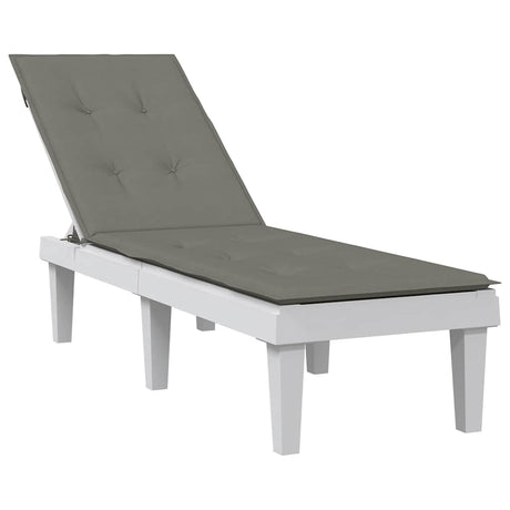 Vidaxx Terrassenstuhlauflage (75+105) x 50 x 4 cm Stoff dunkelgrau meliert
