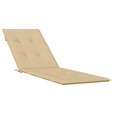 Vidaxx Terrassenstuhlauflage (75+105) x 50 x 4 cm Stoff beige meliert