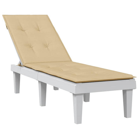 Vidaxx Terrassenstuhlauflage (75+105) x 50 x 4 cm Stoff beige meliert