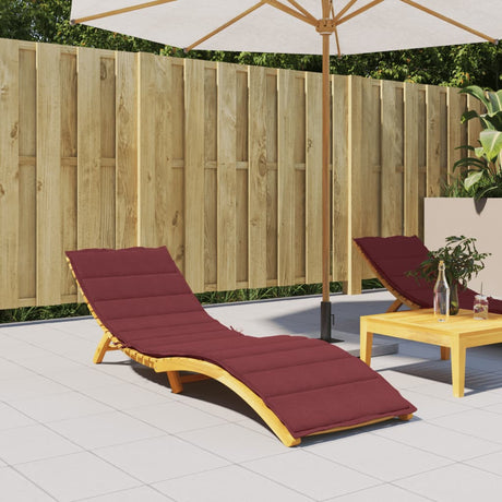 Vidaxx Liegekissen 200x50x4 cm Stoff, weinrot meliert