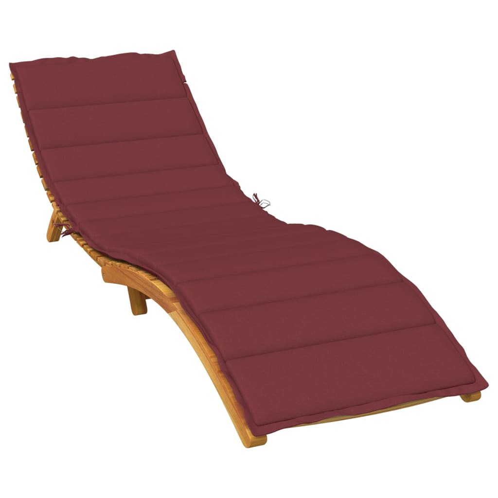 Vidaxx Liegekissen 200x70x4 cm Stoff, weinrot meliert