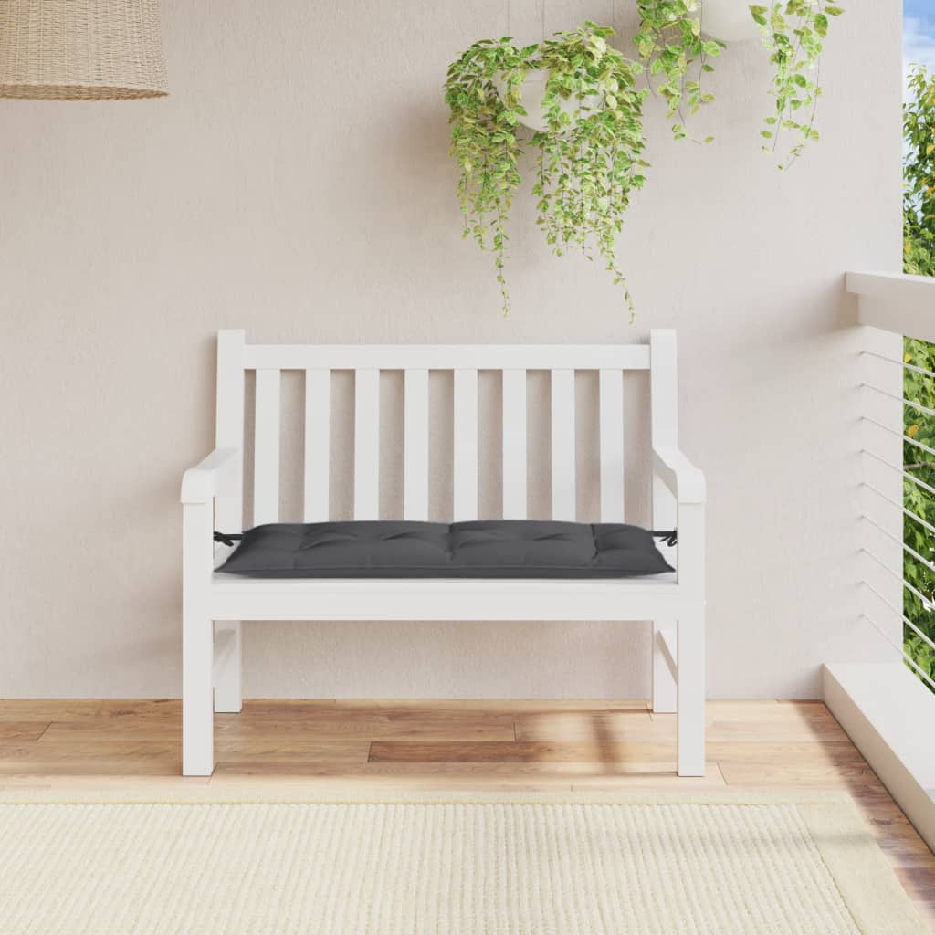 VidaXL Gartenbankauflage 100x50x7 cm Stoff, Anthrazit gemischt
