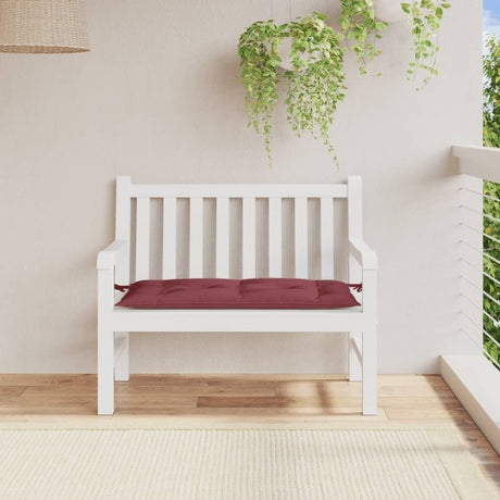 VidaXL Gartenbankauflage 100x50x7 cm Stoff weinrot gemischt