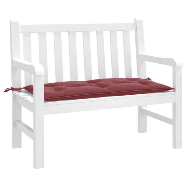 VidaXL Gartenbankauflage 100x50x7 cm Stoff weinrot gemischt