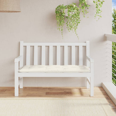 VidaXL Gartenbankauflage 120x50x7 cm Stoff gemischt creme