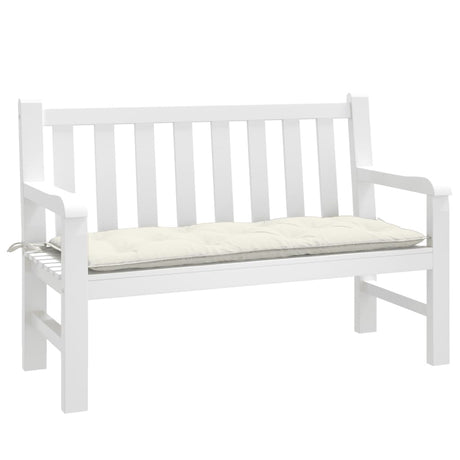 VidaXL Gartenbankauflage 120x50x7 cm Stoff gemischt creme