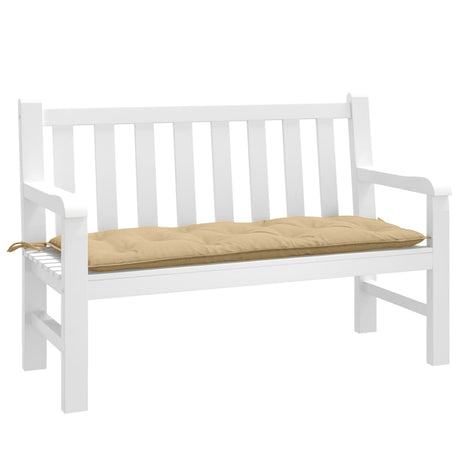 VidaXL Gartenbankauflage 120x50x7 cm Stoff beige gemischt