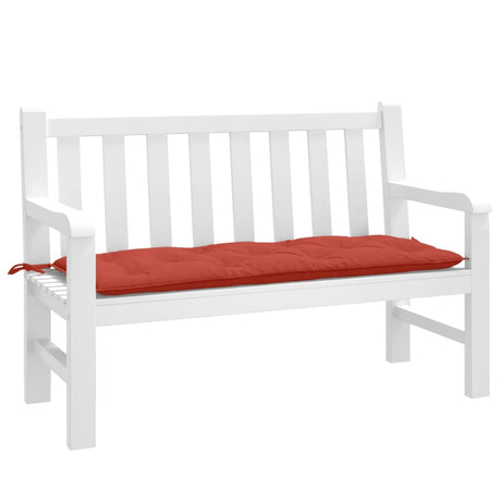 VidaXL Gartenbankauflage 120x50x7 cm Stoff rot gemischt