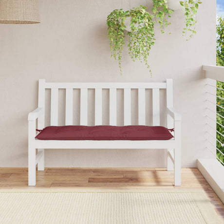 VidaXL Gartenbankauflage 120x50x7 cm Stoff weinrot gemischt