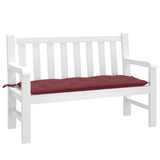 VidaXL Gartenbankauflage 120x50x7 cm Stoff weinrot gemischt