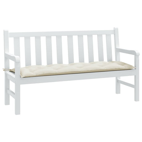 VidaXL Gartenbankauflage 150x50x7 cm Stoff gemischt creme