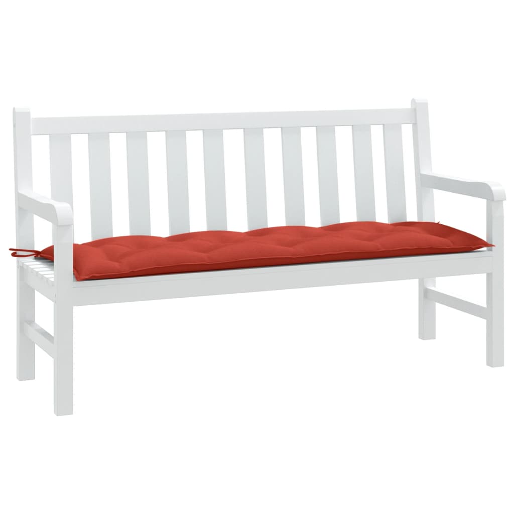 VidaXL Gartenbankauflage 150x50x7 cm Stoff rot gemischt
