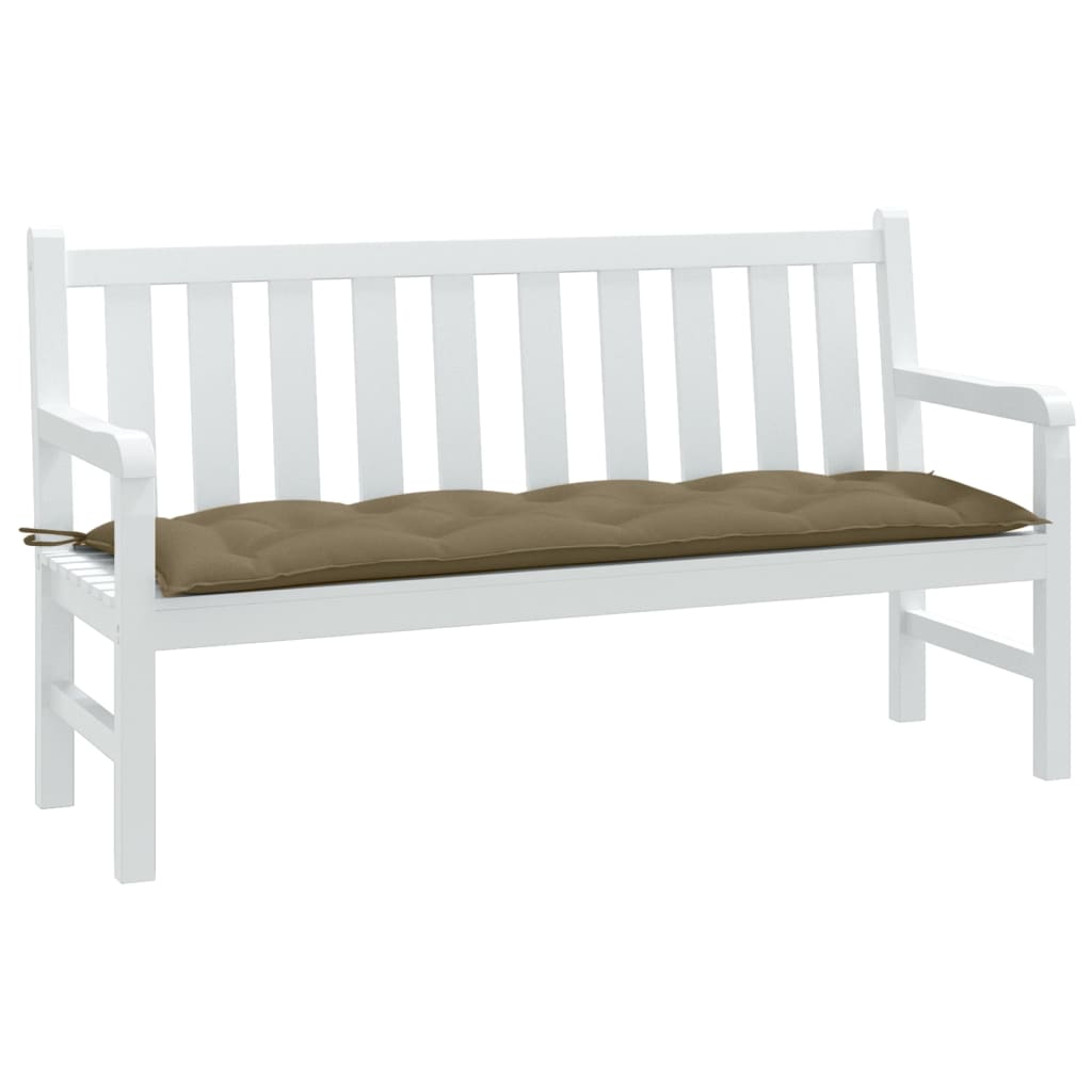 VidaXL Gartenbankauflage 150x50x7 cm Stoff gemischt Taupe