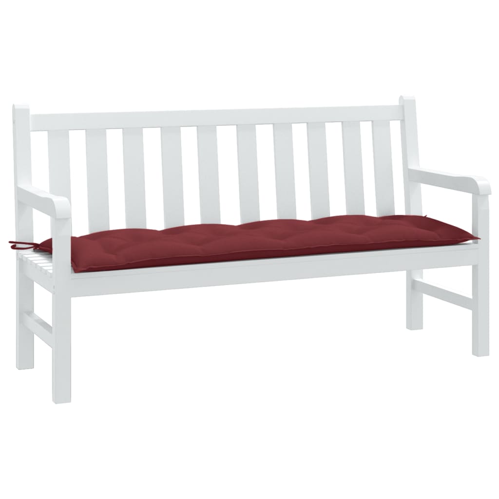 VidaXL Gartenbankauflage 150x50x7 cm Stoff weinrot gemischt