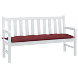 VidaXL Gartenbankauflage 150x50x7 cm Stoff weinrot gemischt