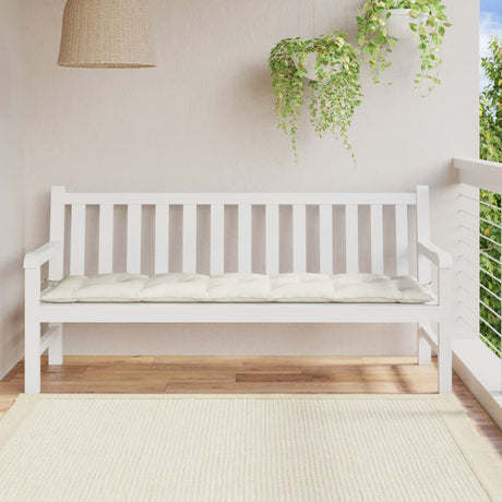 Vidaxx Gartenbankauflage 180x50x7 cm Stoff gemischt creme