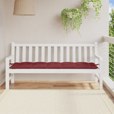VidaXL Gartenbankauflage 180x50x7 cm Stoff weinrot gemischt