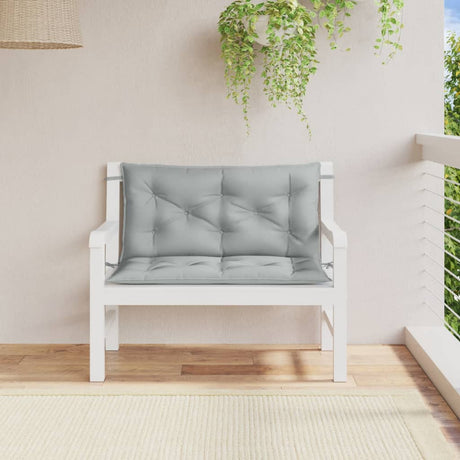 Vidaxx Gartenbankauflagen 2 Stück 100x50x7 cm Stoff hellgrau gemischt