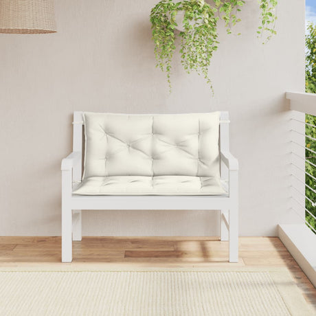 Vidaxx Gartenbankauflagen 2 Stück 100x50x7 cm Stoff gemischt creme