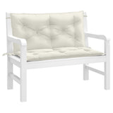 Vidaxx Gartenbankauflagen 2 Stück 100x50x7 cm Stoff gemischt creme