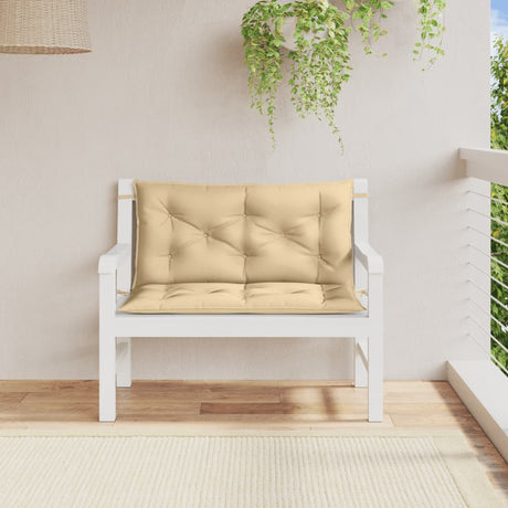 Vidaxx Gartenbankauflagen 2 Stück 100x50x7 cm Stoff beige gemischt