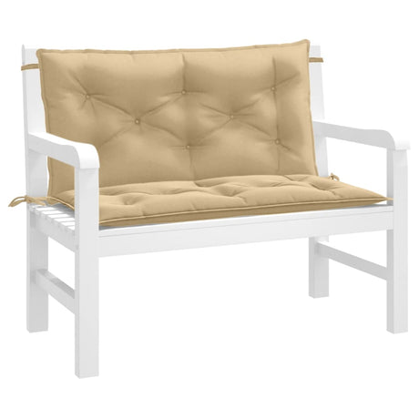 Vidaxx Gartenbankauflagen 2 Stück 100x50x7 cm Stoff beige gemischt