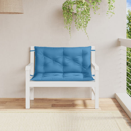 Vidaxx Gartenbankauflagen 2 Stück 100x50x7 cm Stoff blau gemischt