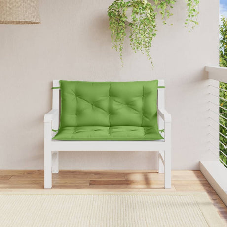 Vidaxx Gartenbankauflagen 2 Stück 100x50x7 cm Stoff grün gemischt