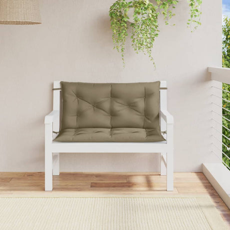 Vidaxx Gartenbankauflagen 2 Stk. 100x50x7 cm Stoff Taupe meliert