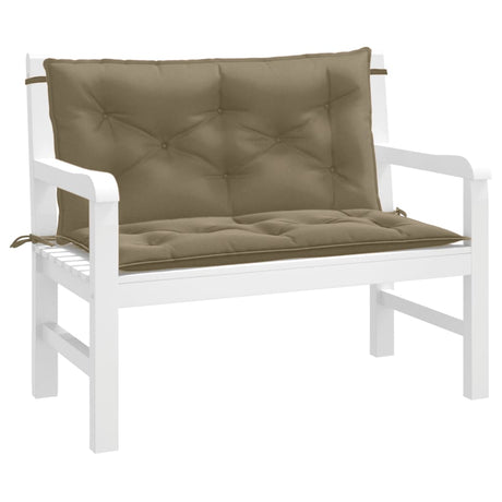 Vidaxx Gartenbankauflagen 2 Stk. 100x50x7 cm Stoff Taupe meliert
