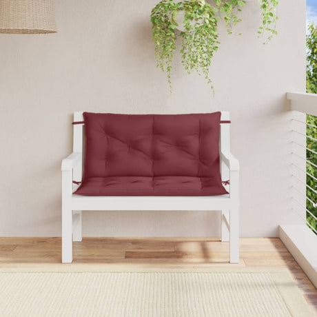 Vidaxx Gartenbankauflagen 2 Stück 100x50x7 cm Stoff weinrot gemischt