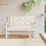 Vidaxx Gartenbankauflagen 2 Stück 120x50x7 cm Stoff gemischt creme