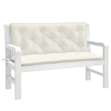 Vidaxx Gartenbankauflagen 2 Stück 120x50x7 cm Stoff gemischt creme