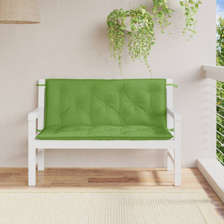 Vidaxx Gartenbankauflagen 2 Stück 120x50x7 cm Stoff grün gemischt