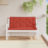 Vidaxx Gartenbankauflagen 2 Stück 120x50x7 cm Stoff rot gemischt
