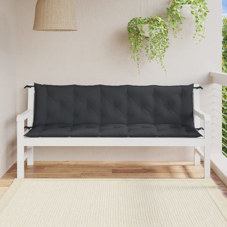 Vidaxx Gartenbankauflagen 2 Stück 180x50x7 cm Stoff Anthrazit gemischt