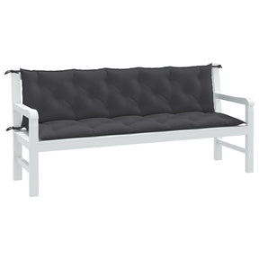 Vidaxx Gartenbankauflagen 2 Stück 180x50x7 cm Stoff Anthrazit gemischt