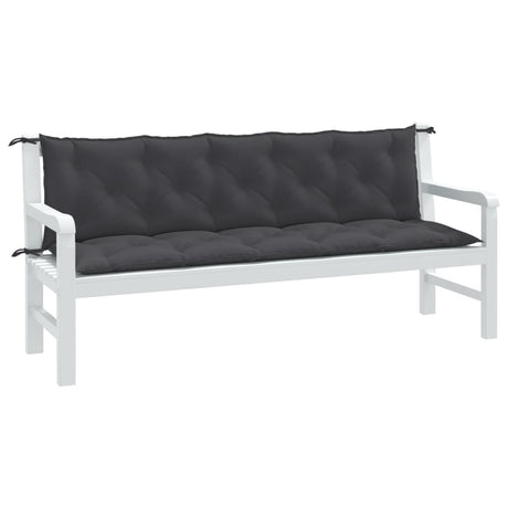 Vidaxx Gartenbankauflagen 2 Stück 180x50x7 cm Stoff Anthrazit gemischt