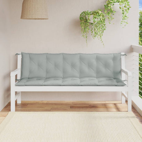 Vidaxx Gartenbankauflagen 2 Stück 180x50x7 cm Stoff hellgrau gemischt