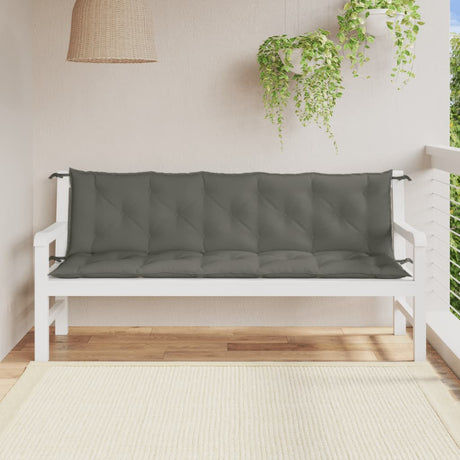 Vidaxx Gartenbankauflagen 2 Stück 180x50x7 cm Stoff dunkelgrau gemischt