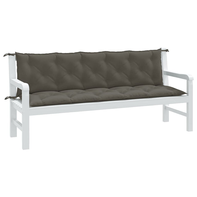 Vidaxx Gartenbankauflagen 2 Stück 180x50x7 cm Stoff dunkelgrau gemischt