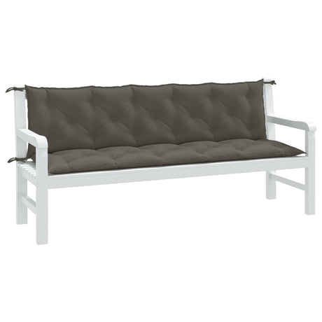 Vidaxx Gartenbankauflagen 2 Stück 180x50x7 cm Stoff dunkelgrau gemischt