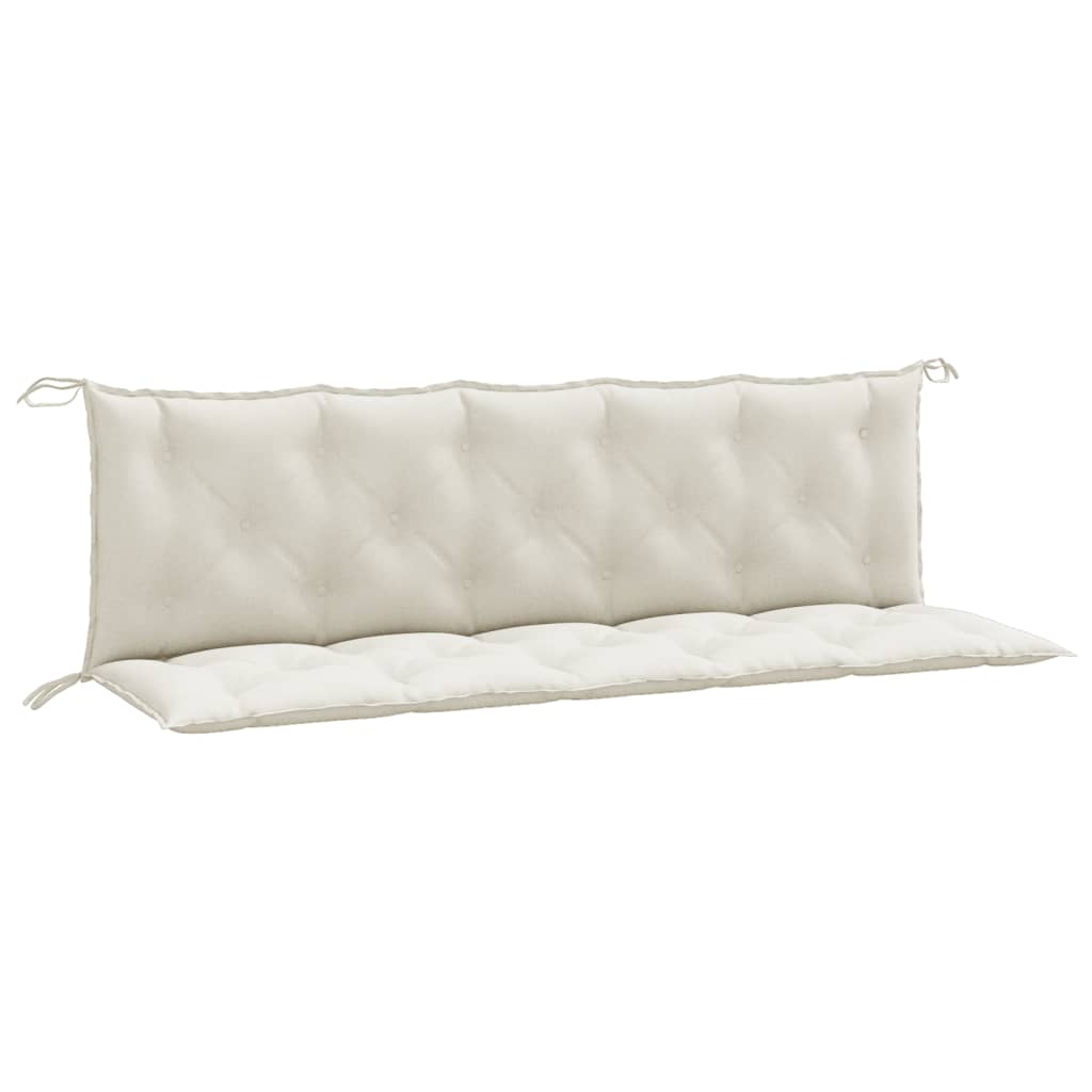 Vidaxx Gartenbankauflagen 2 Stück 180x50x7 cm Stoff gemischt creme