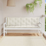 Vidaxx Gartenbankauflagen 2 Stück 180x50x7 cm Stoff gemischt creme